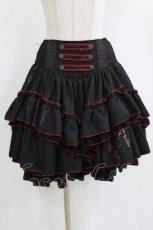 画像1: Ozz oneste / 刺繍ボリュームスカート  黒 H-26-07-05-043-OO-SK-AK-ZH (1)