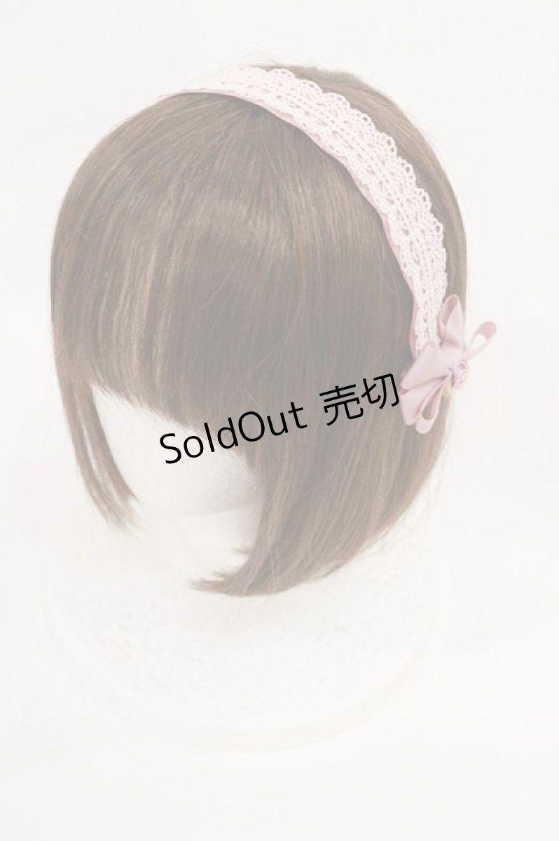 画像1: m petit by misako / AM*NIヘッドドレスB  ピンク H-26-07-05-1040-LO-AC-NS-ZH (1)