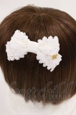 画像2: BABY,THE STARS SHINE BRIGHT / Creme Chantilly Princess リボンコーム  オフ白 H-26-07-05-1046-BA-AC-YZ-ZH (2)