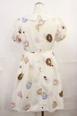 画像2: Ank Rouge / SweetDonutsリボンブローチワンピース M オフ H-26-07-05-1016-CA-OP-NS-ZH (2)