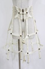 画像1: OZZ ANGELO / 薔薇刺繍クリノリンスカート  アイボリー H-26-07-05-053-OO-SK-AK-ZH (1)