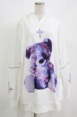 画像1: TRAVAS TOKYO / Furry bear arm zip hoodie FREE 白 H-26-07-05-058-PU-TO-AK-ZH (1)