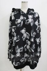 画像1: Drug Honey / スケルトンテディプルパーカー  黒 H-26-07-05-061-PU-TO-AK-ZH (1)