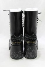 画像3: ATELIER PIERROT / Chunky Frilled Ribbon Boots L(約24.5cm) 黒 H-26-07-05-082-EL-SH-AK-ZH (3)
