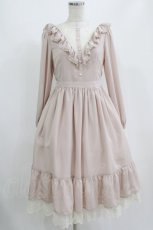 画像1: Melody BasKet / MelodyレースVヨークフリルワンピース M ピンク H-26-07-05-014-LO-OP-AK-ZH (1)