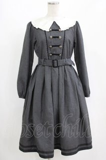 00s 希少 EmilyTemplecute リボン柄 ワンピース ロリータ 黒 Emily Temple cute / Shirley Temple の古着 ロリィタ美品！