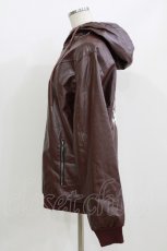 画像2: NieR Clothing / フェイクレザージャケット  茶 H-26-07-06-1039-PU-JA-AK-ZH (2)