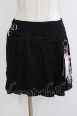 画像1: MAD / チェーン付きプリーツスカート S 黒 H-26-07-06-1043-PU-SK-AK-ZH (1)