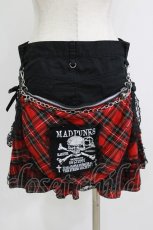画像3: MAD / ポーチ付きチェック切替スカート M 黒×赤 H-26-07-06-1044-PU-SK-AK-ZH (3)