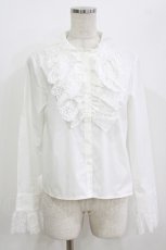 画像1: MILK / Frillレースブラウス Free 白 H-26-07-06-1046-ML-BL-NS-ZH (1)