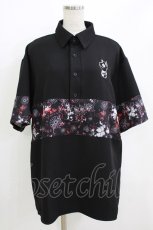 画像1: NieR Clothing / 切替半袖シャツ  黒 H-26-07-06-1058-PU-BL-AK-ZH (1)