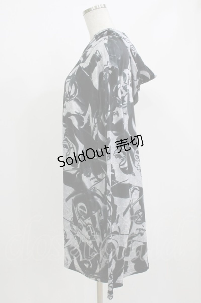 画像2: NieR Clothing / プリントプルパーカー F 黒 H-26-07-06-1061-PU-TO-AK-ZH (2)