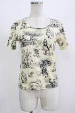 画像1: Emily Temple cute / 総柄アリスカットソー  クリーム H-26-07-06-1067-ET-TO-AK-ZH (1)