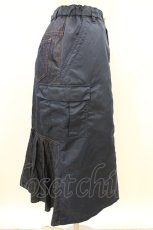 画像2: Jane Marple Dans Le Salon / Denim＆nylon twill flight skirt  indigo×navy H-26-07-06-016-JM-SK-KB-ZH (2)
