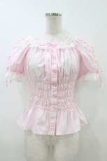 画像1: Angelic Pretty / レースアップオフショルダーブラウス Free ピンク H-26-07-07-032-AP-BL-NS-ZH (1)