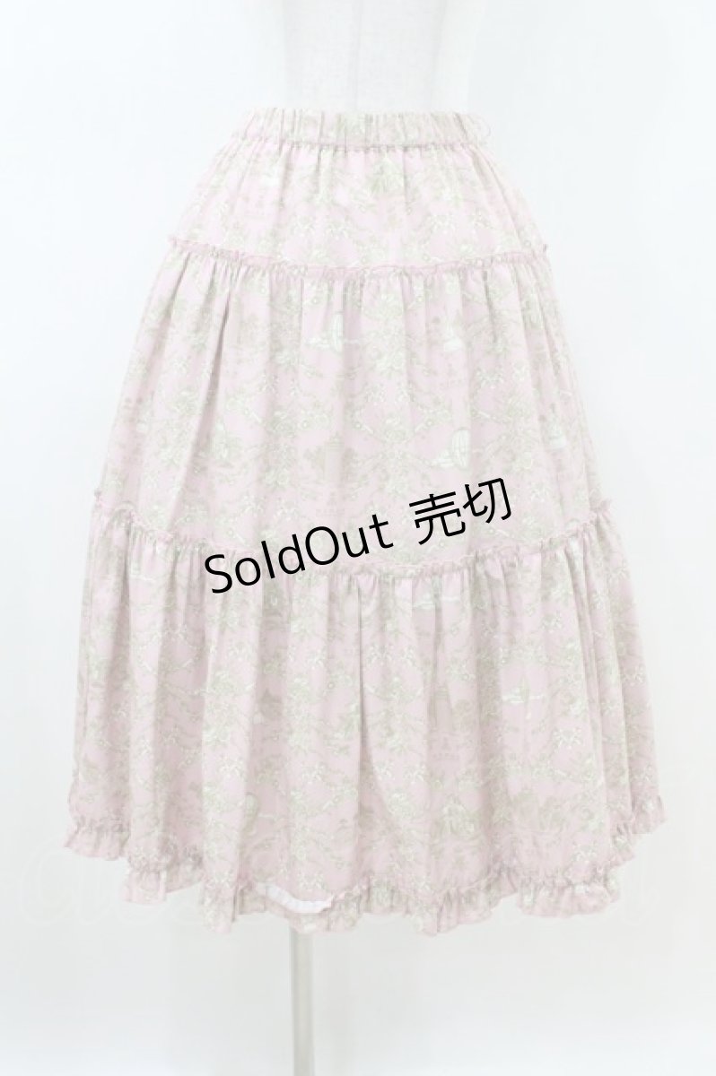画像1: m petit by misako / NINA'S/RVパニエスカート M ピンク/アイボリー リバーシブル H-26-07-07-048-LO-SK-NS-ZH (1)
