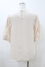 画像2: axes femme / ローズ刺繍プチフリルブラウス M 生成り H-26-07-07-057-AX-BL-YZ-ZH (2)