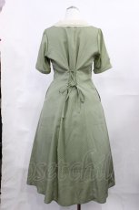 画像2: Fi.n.t / バックレースアップクレリックドットワンピース Free L/GREEN H-26-07-07-1007-CA-OP-NS-ZH (2)