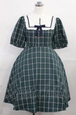 画像1: Amavel / ヨーク配色チェック柄ワンピース Free グリーン H-26-07-07-1016-CA-OP-NS-ZH (1)