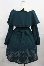 画像2: Amavel / 刺繍入りケープ付き赤ずきんちゃん風長袖ワンピース Free グリーン H-26-07-07-1017-CA-OP-NS-ZH (2)