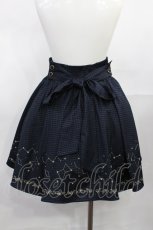 画像2: Amavel / 星座刺繍入り　チェック柄BACKリボンスカート Free ネイビー H-26-07-07-1022-CA-SK-NS-ZH (2)