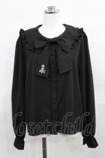 画像1: m petit by misako / AOKリボンブラウス M ブラック H-26-07-07-1024-LO-BL-NS-ZH (1)