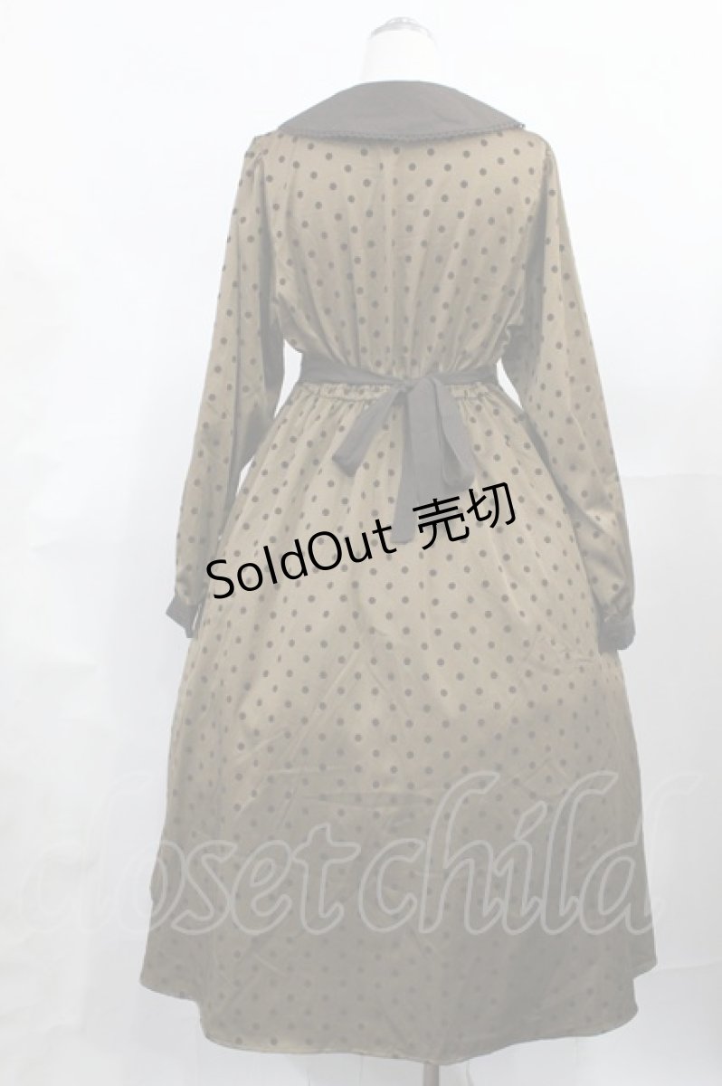 画像2: m petit by misako / AOKドットフロッキーワンピース M ブラウン H-26-07-07-1003-LO-OP-NS-ZH (2)