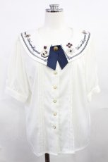 画像1: Amavel / 不思議の迷宮 紋章ブラウス Free オフ H-26-07-07-1036-CA-BL-NS-ZH (1)