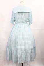 画像2: m petit by misako / AOKデシンギンガムOP M サックス H-26-07-07-1004-LO-OP-NS-ZH (2)