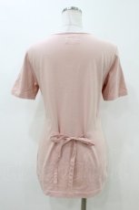 画像2: PINK HOUSE / リボン付き半袖Tシャツ M ピンク H-26-07-07-060-LO-TS-YZ-ZH (2)