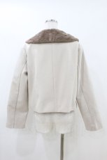 画像2: m petit by misako / ファーエリショートJKナガ ジャケット M アイボリー H-26-07-07-065-LO-CO-NS-ZH (2)