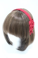 画像1: m petit by misako / こぎみゅん/リボンカチューシャ  レッド H-26-07-07-010-LO-AC-NS-ZH (1)