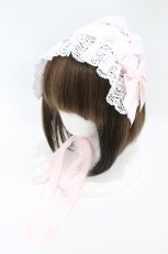 画像1: axes femme kawaii / トーションレースヘッドドレス  オフ/ピンク H-26-07-07-019-AX-AC-NS-ZH (1)