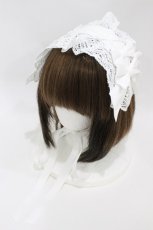 画像1: axes femme kawaii / トーションレースヘッドドレス  オフ/オフ H-26-07-07-021-AX-AC-NS-ZH (1)