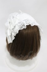画像2: axes femme kawaii / トーションレースヘッドドレス  オフ/オフ H-26-07-07-021-AX-AC-NS-ZH (2)