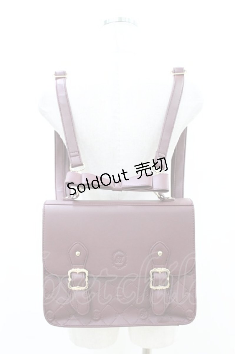 画像1: Amavel / Monogram Antique Ribbonバッグ  ボルドー H-26-07-07-029-CA-BG-NS-ZH (1)