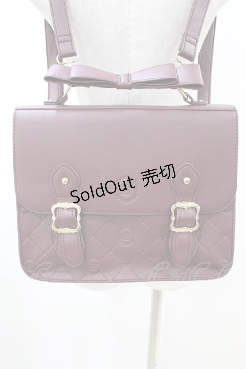 画像3: Amavel / Monogram Antique Ribbonバッグ  ボルドー H-26-07-07-029-CA-BG-NS-ZH (3)