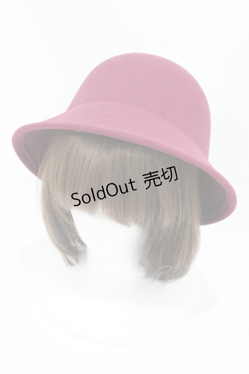 画像1: m petit by misako / AM*NIリボンメトロハット  ワイン H-26-07-09-1001-LO-AC-NS-ZH (1)