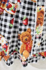 画像5: metamorphose / 【プラスサイズ】Gingham fruits tart 半袖ブラウス size 2 ブラック H-26-07-09-1036-ME-BL-YZ-ZH (5)