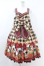 画像1: metamorphose / 【プラスプラスサイズ】百花繚乱〜まほろばの舞〜タックジャンパースカート プラスプラスサイズ 黒檀 H-26-07-09-1038-ME-OP-NS-ZH (1)