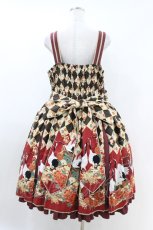 画像2: metamorphose / 【プラスプラスサイズ】百花繚乱〜まほろばの舞〜タックジャンパースカート プラスプラスサイズ 黒檀 H-26-07-09-1038-ME-OP-NS-ZH (2)