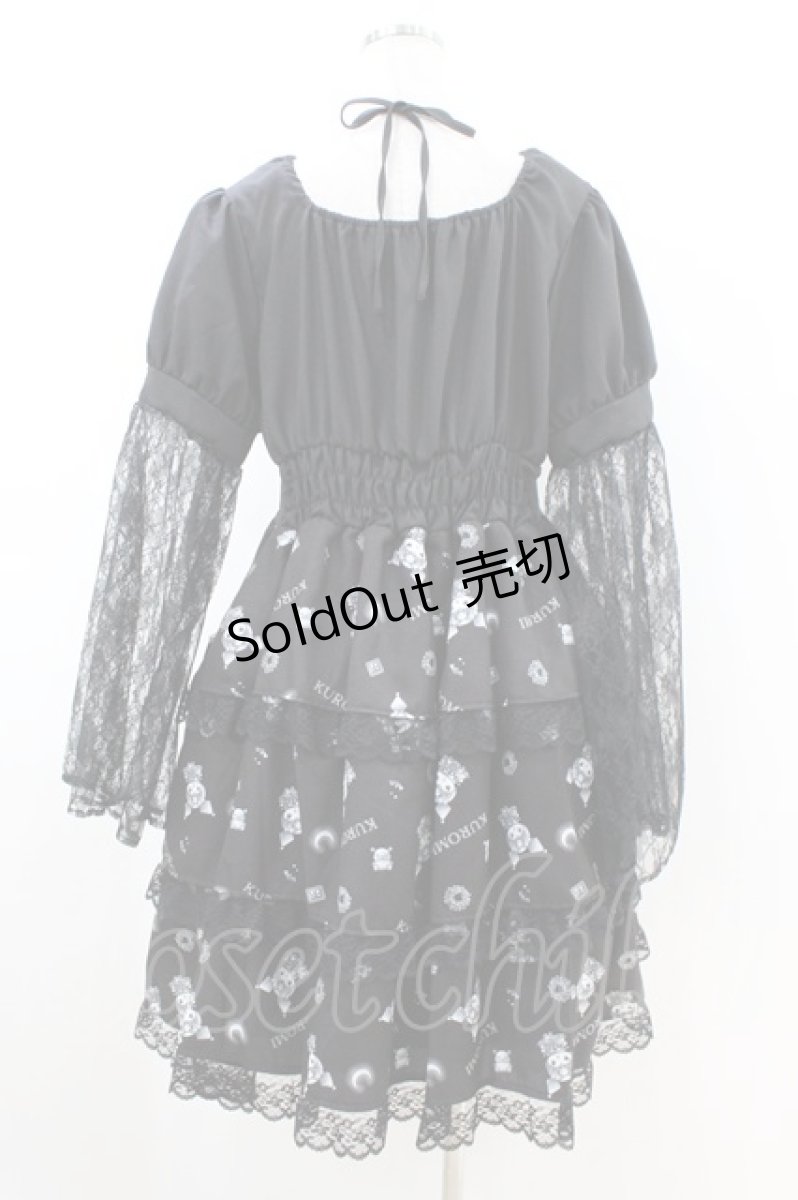 画像2: majoretty / クロミ/ハートリボンワンピース 3L ブラック H-26-07-09-1039-GO-OP-NS-ZH (2)