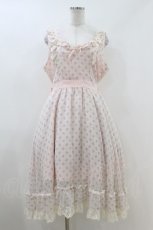 画像1: ERIKA Collaboration / 小花柄シアージャンパースカート 4L ピンク H-26-07-09-1051-0-OP-YZ-ZH (1)