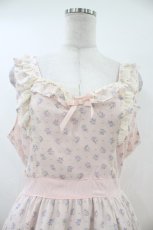 画像3: ERIKA Collaboration / 小花柄シアージャンパースカート 4L ピンク H-26-07-09-1051-0-OP-YZ-ZH (3)