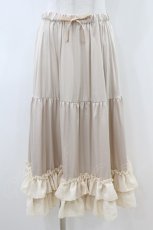 画像1: axes femme kawaii / ミディフリルペチスカート M 生成り H-26-07-09-1058-AX-SK-NS-ZH (1)