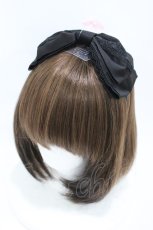 画像1: m petit by misako / AM*リボンカチューシャ  ブラック H-26-07-09-1007-LO-AC-NS-ZH (1)
