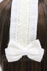 画像3: m petit by misako / TT*AMフラワーリボンHD  オフ H-26-07-09-1009-LO-AC-NS-ZH (3)