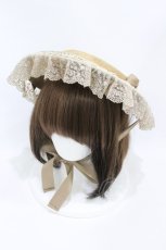 画像1: Victorian maiden / クラシカルシアーボンネット  ナチュラル H-26-07-09-1003-CL-AC-NS-ZH (1)