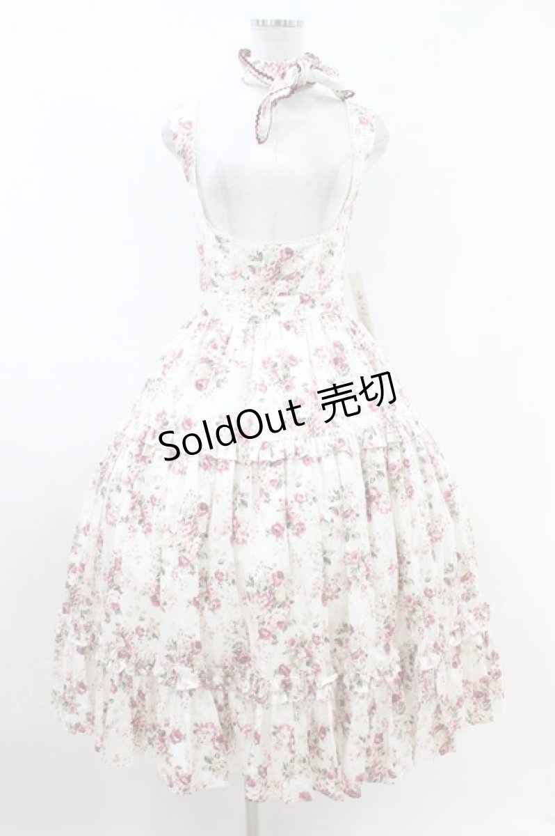 画像1: Victorian maiden / アンティークロココブーケエプロンドレス Free ミルクティーローズ H-26-07-09-1032-CL-OP-NS-ZH (1)