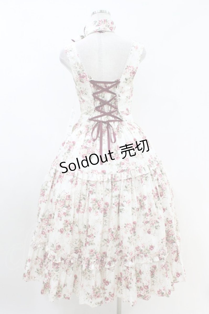 画像2: Victorian maiden / アンティークロココブーケエプロンドレス Free ミルクティーローズ H-26-07-09-1032-CL-OP-NS-ZH (2)
